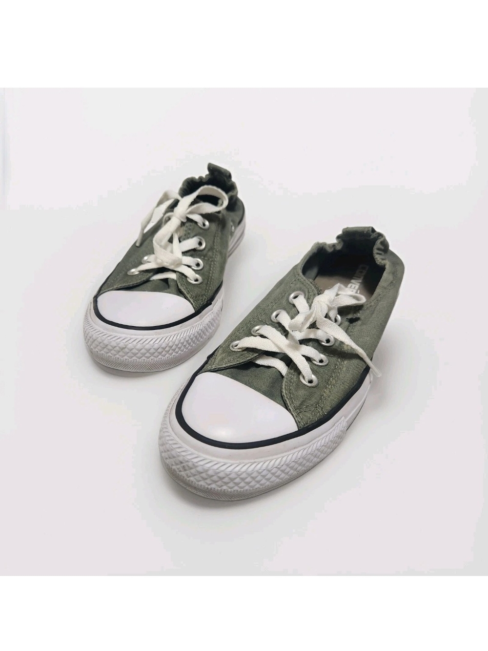 Converse Chuck Taylor All Star Shoreline Slip On Shoes 7 Army Olive Green EUC - Picture 9 of 12